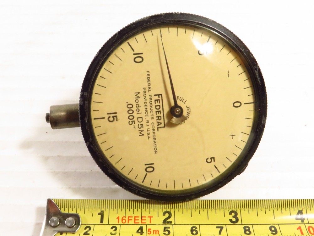 FEDERAL Model D5M .0005" Dial Indicator, Made in USA
