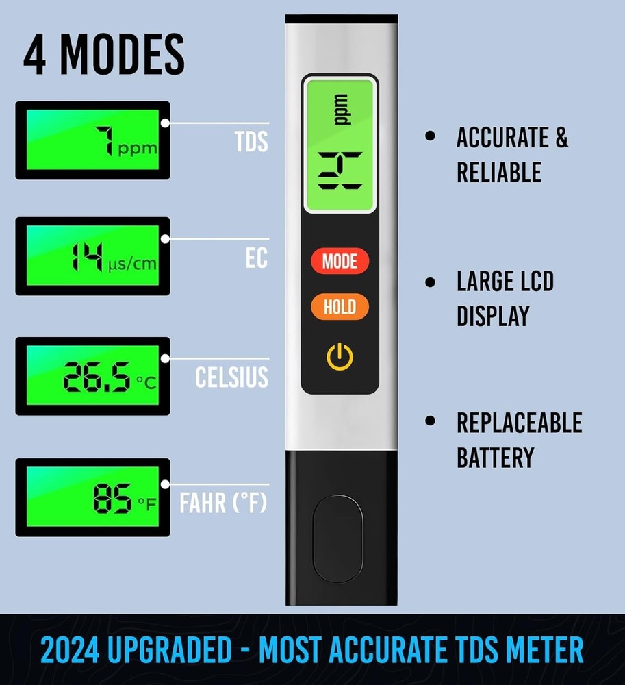 Professional Water Tester for Drinking - Accurate TDS Meter ADVANCED