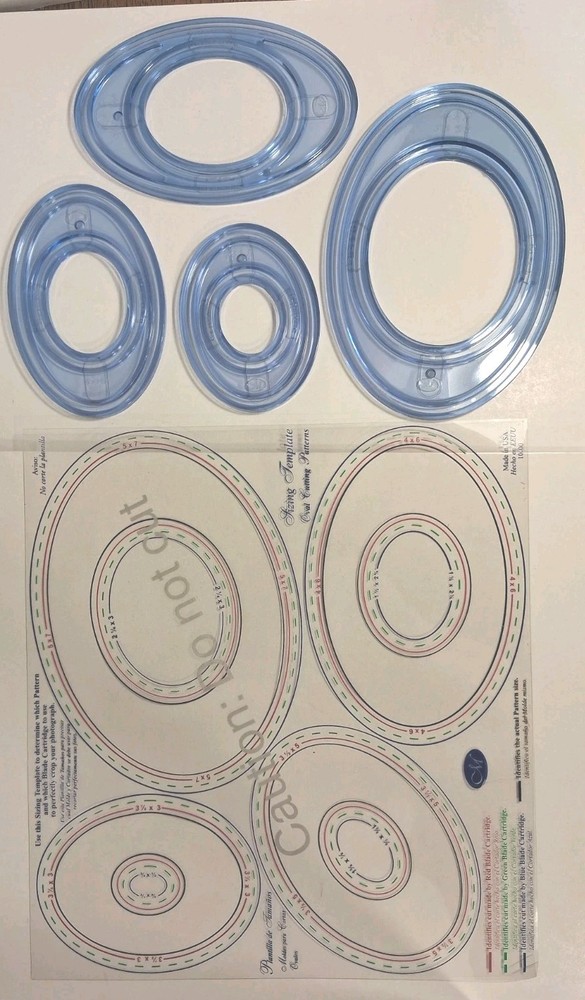 Creative Memories Custom Cutting System 4 Oval Pattern Template Scrapbooking Set