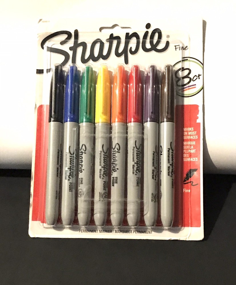 Sharpie (8ct) Assorted Colors Fine Point Permanent Markers Quick Drying