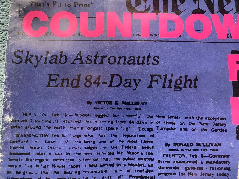 Rare Original NASA Shuttle Poster Countdown For History..PRE-LAUNCH DATE VERSION