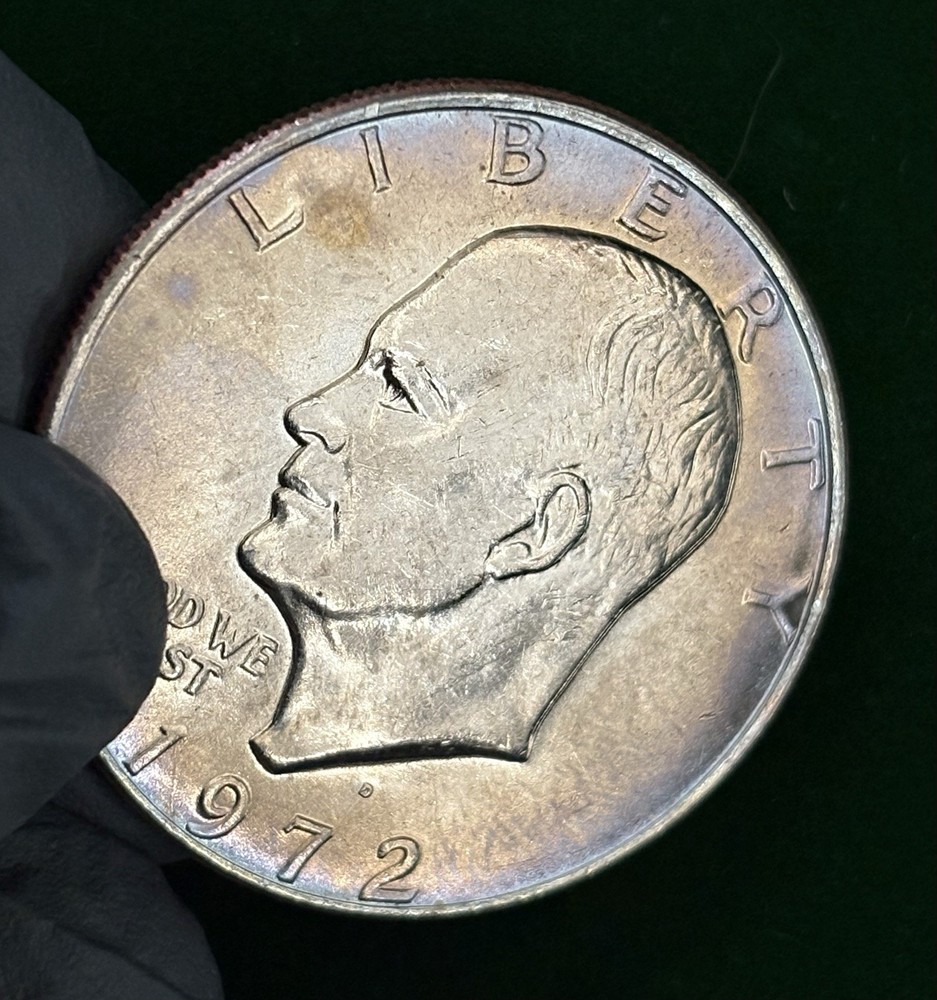 1972 D Eisenhower Dollar Uncirculated Toned