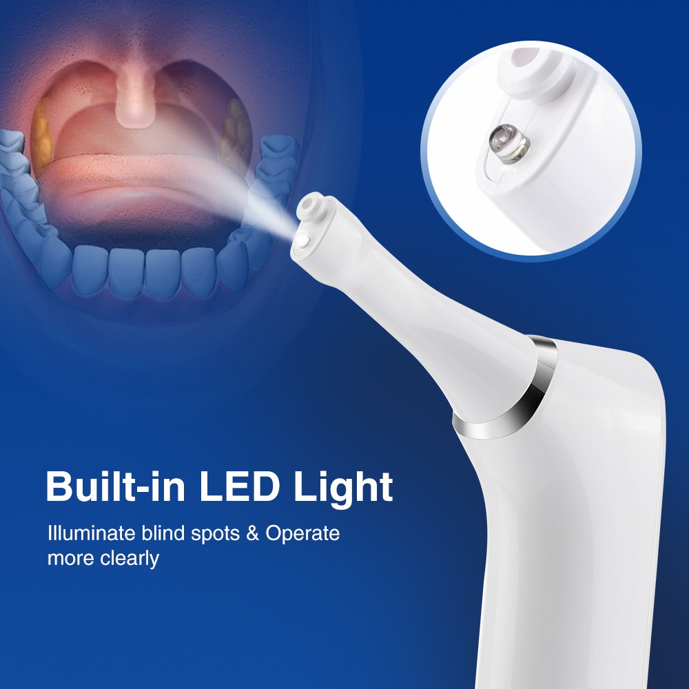 Electronic Tonsil Stone Remover Kit Vacuum LED Light 3 Adjustable Suction Modes