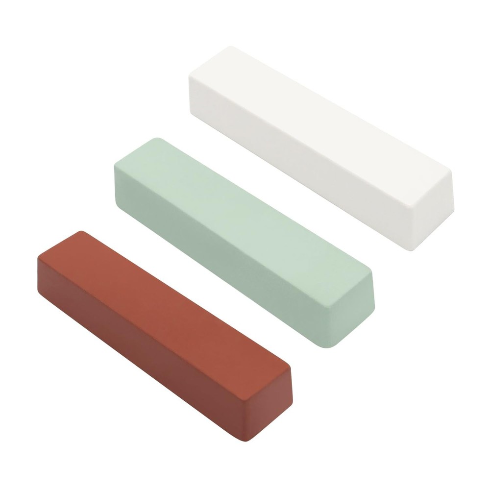 Color Coded Polishing Compounds Set - Fine, Medium and Coarse for Buffing Wheels