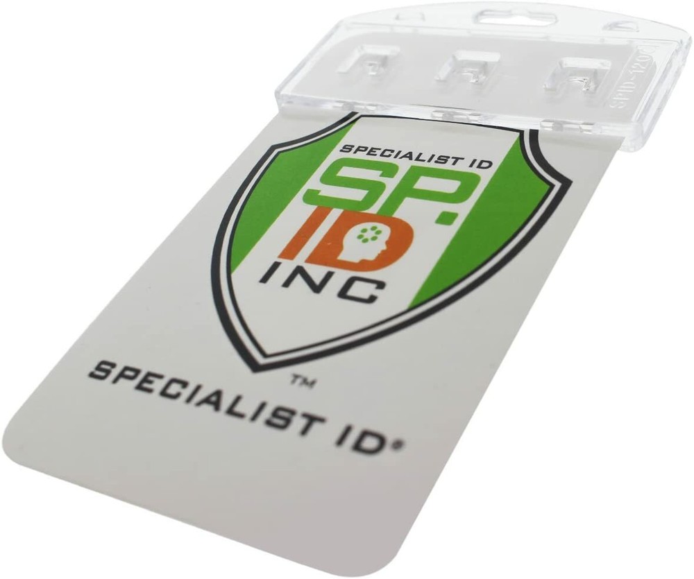 5 Pcs Vertical Half Card Smart Chip Insert Badge Holder - Specialist ID