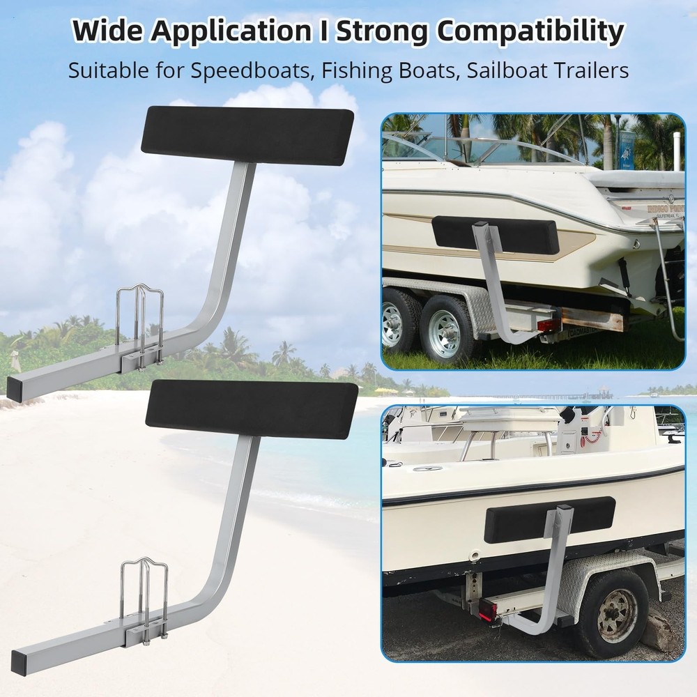 20"Carpeted Guide On Tilting Side Bunks - Boat Trailer Guide W/Frames & Hardware