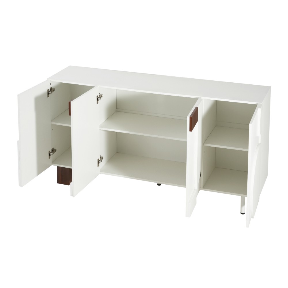 62.99'' Modern Sideboard Buffet Cabinet with 4 Doors Adjustable Shelves Storage