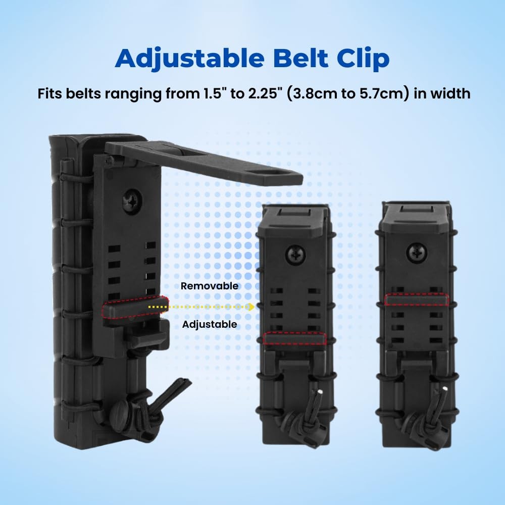 Universal Tactical Quick-Draw Baton/Electroshock Holder – 360° Black