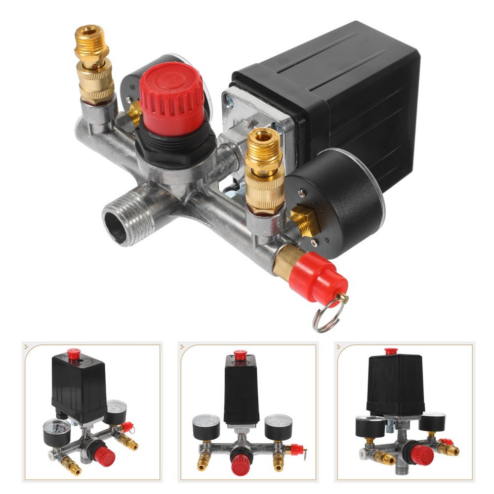 Air Compressor Pressure Regulator Valve Accessories with Barometers Safety
