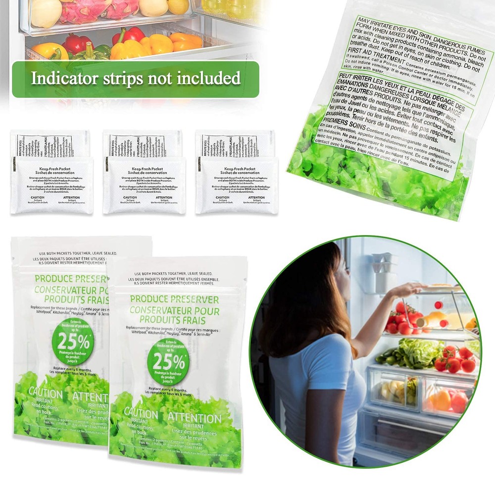 W10346771A Refrigerator Produce Preserver Replacement (6 Packets-3 Pack)