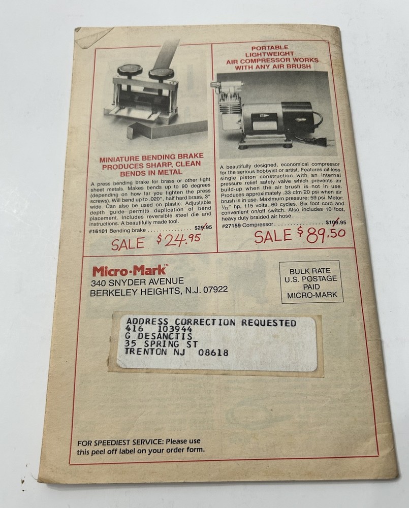 3 Micro•Mark Small Tool Specialist Catalogs 1986 / 1987