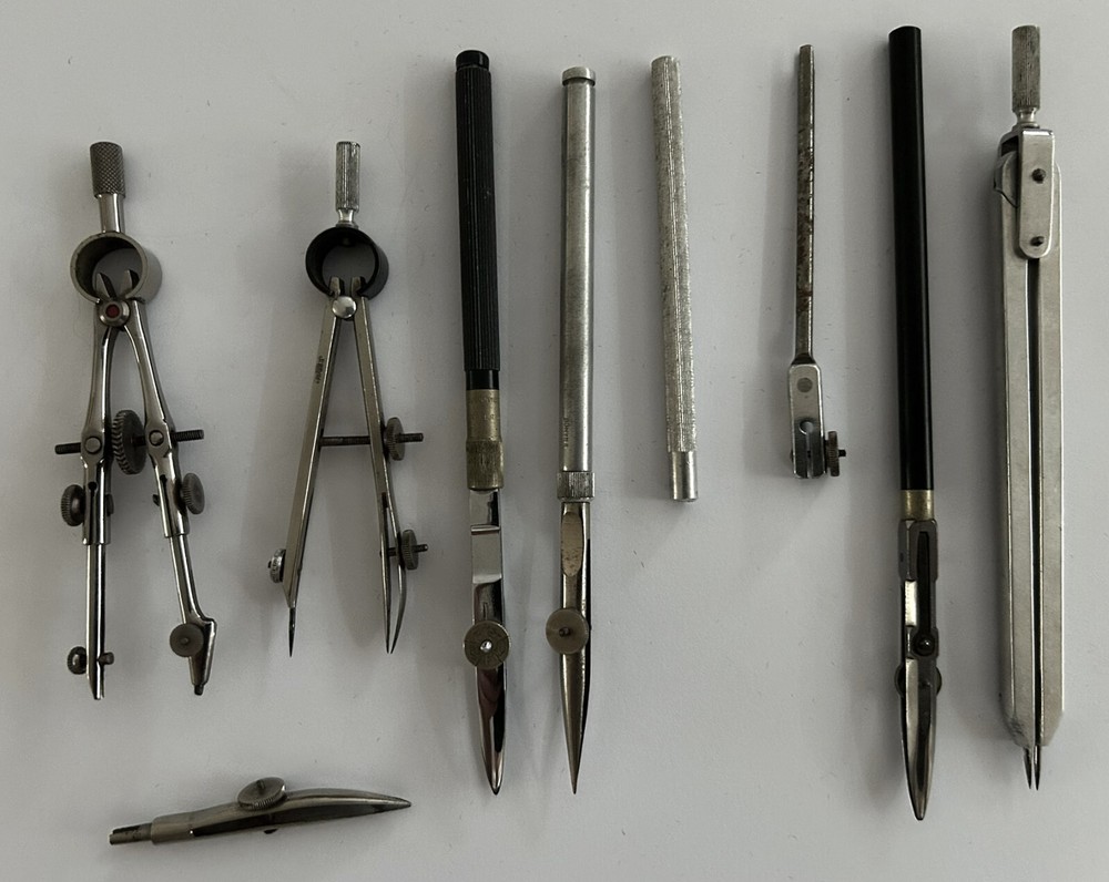 Cased Assorted Engineering / Drawing Instruments, Some marked, ‘France’