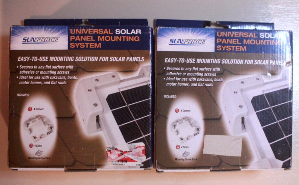 Sunforce Universal Solar Panel Mounting Brackets Fixing Kit - Set of 2 Boxes