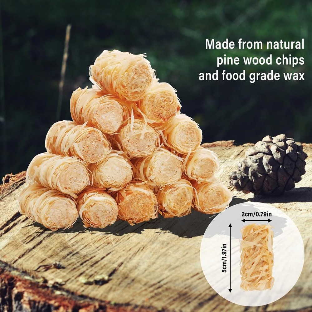 32 Pcs Waterproof Fire Starters - Quick Lighting for BBQ, Campfire & More