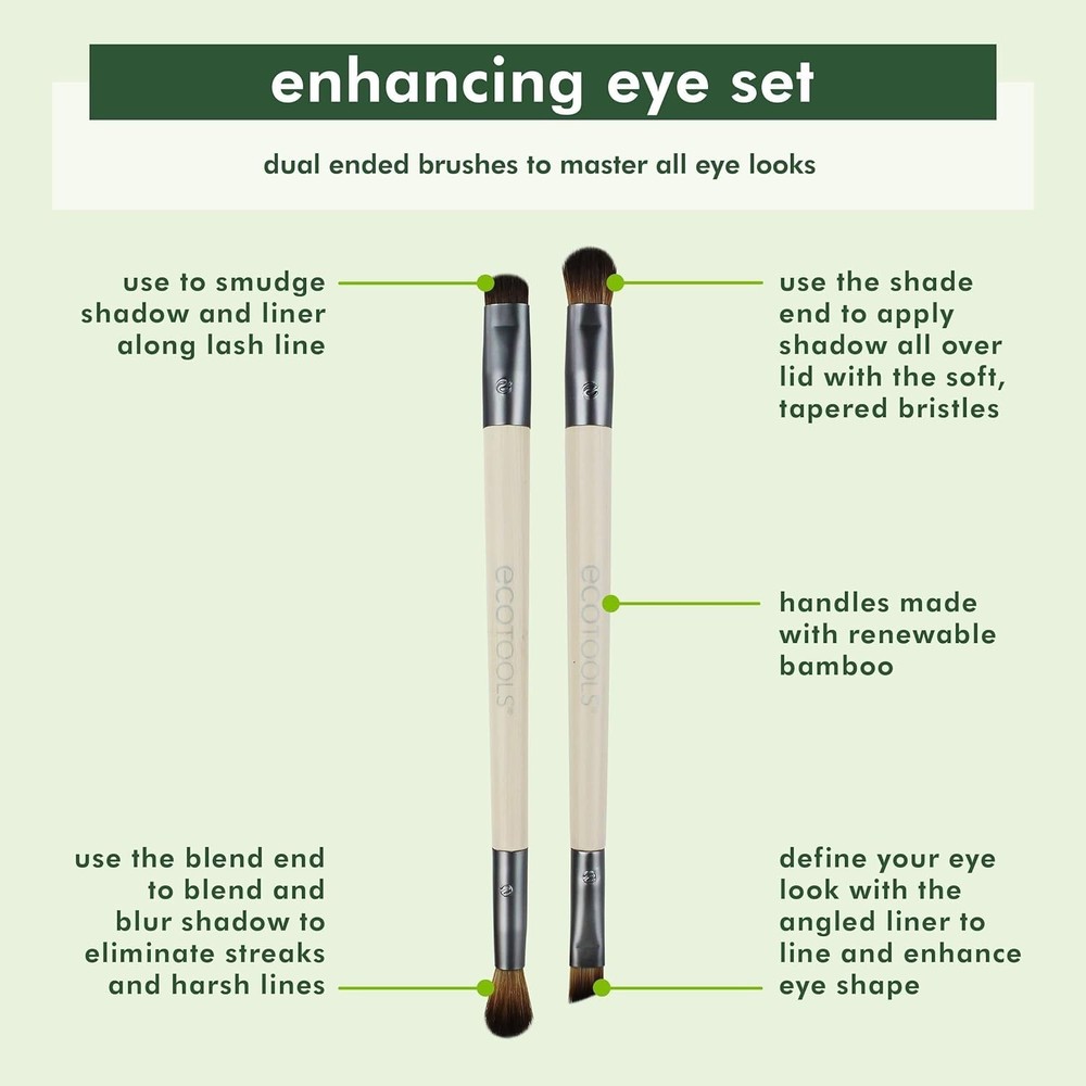 Ecotools 2-Pc. Double Ended Enhancing Eye Makeup Brush Set One Size, # 1217