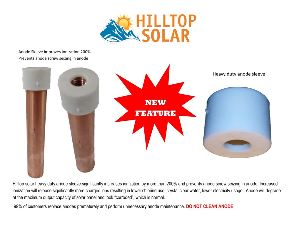 Solar Pool Twin Ionizer with LED | Twin anode unit | Self cleaning anode