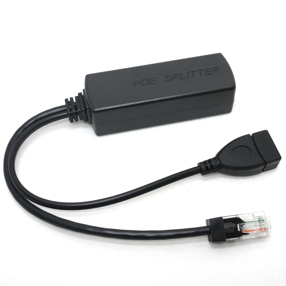 2pcs 48V to 5V 2.4A USB Active PoE Splitter for IP Camera Raspberry Pi 4/3B+