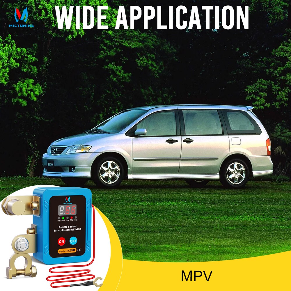 240A Remote Battery Disconnect Kill Switch LED Digital Display Anti-Theft Switch