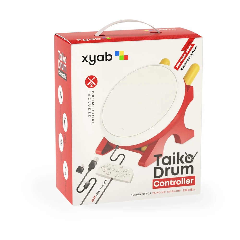 Nintendo Switch Taiko Drum Pad Controller with Drum Sticks - 3rd Party New