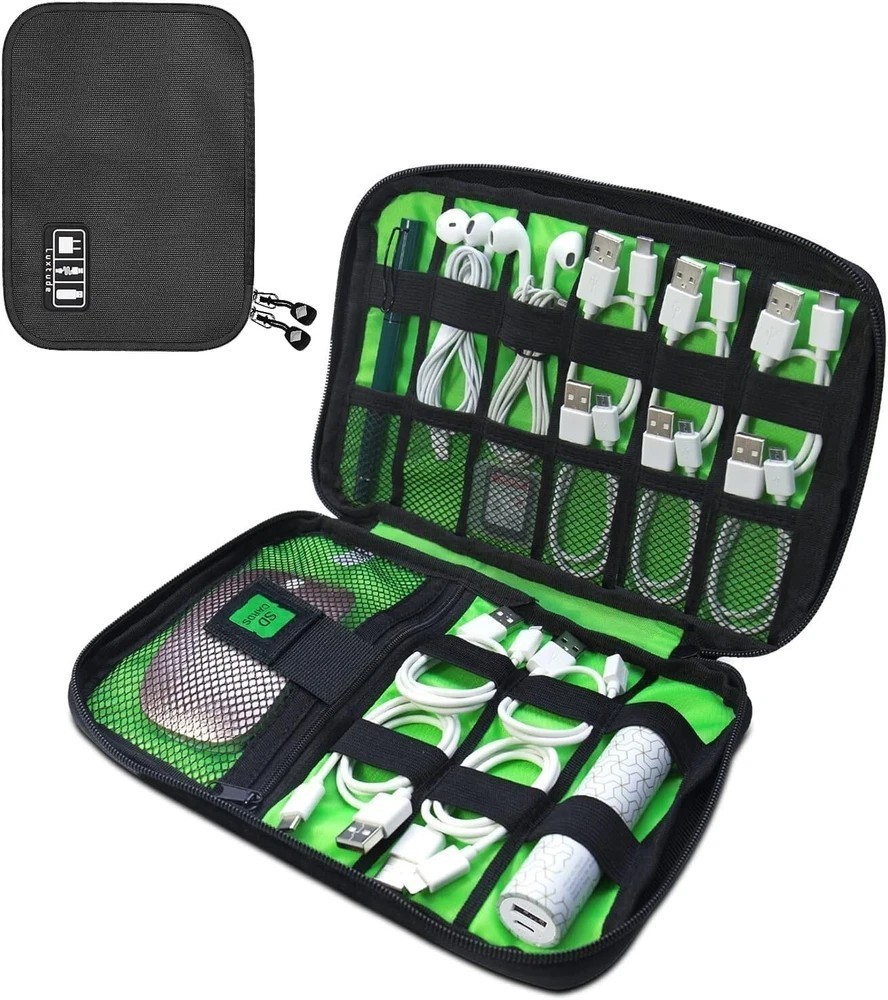 Universal Protective Travel Case for Small Electronics cable Accessories - NEW