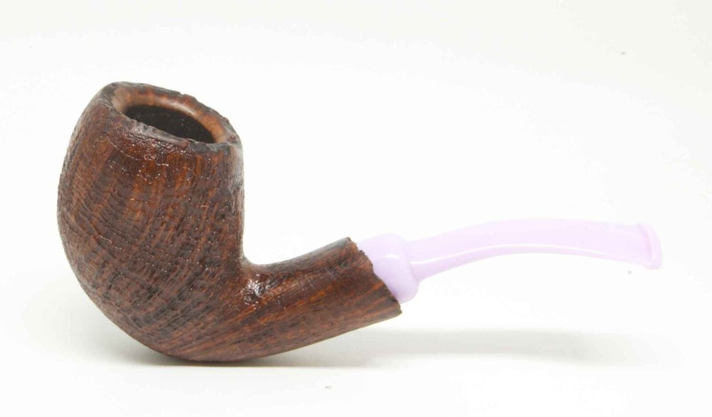 PIPEHUB - NEW! Mark Stout Bent Egg with Lavender Acrylic Stem