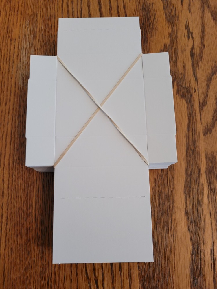 FB-25 Fold up boxes 100 count White 3" X 2" X 1" NEW