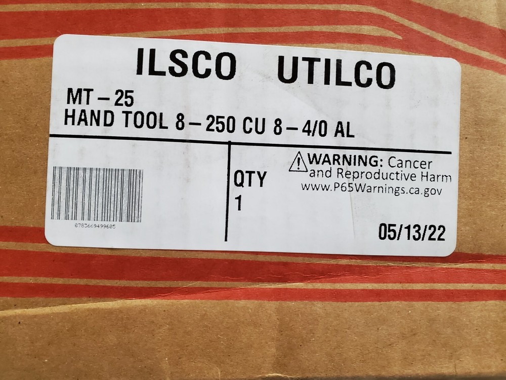 Ilsco MT-25 Manually Operated Compression Tool