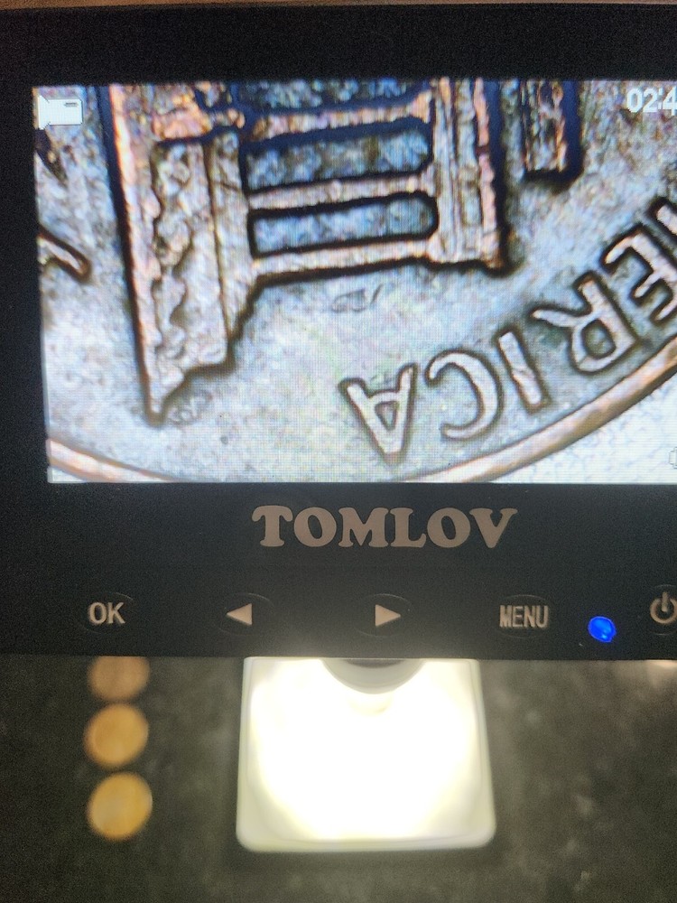 1969 D floating-roof penny, Weak FG