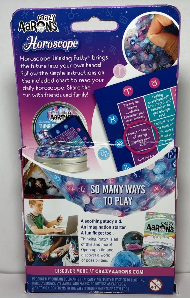 Aarons Crazy - Thinking Putty - Horoscope- 3.2 oz. Tin