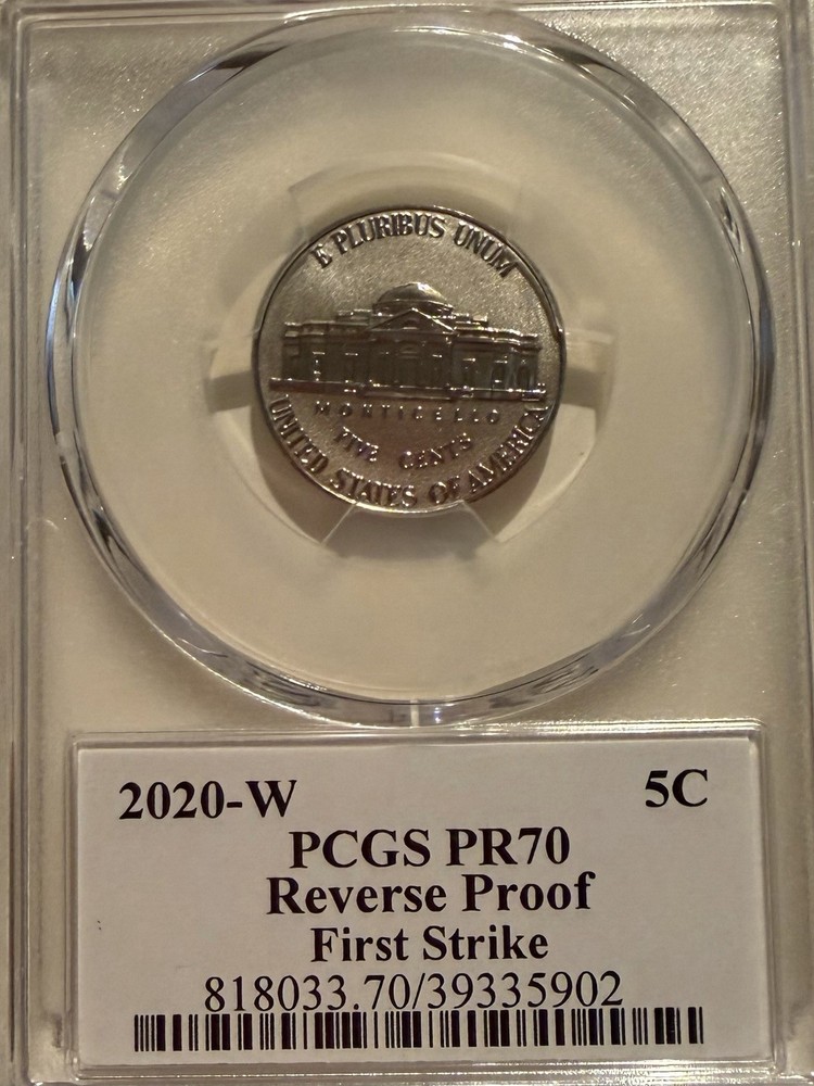 2020-W 5C PCGS PR70 REVERSE PROOF First Strike