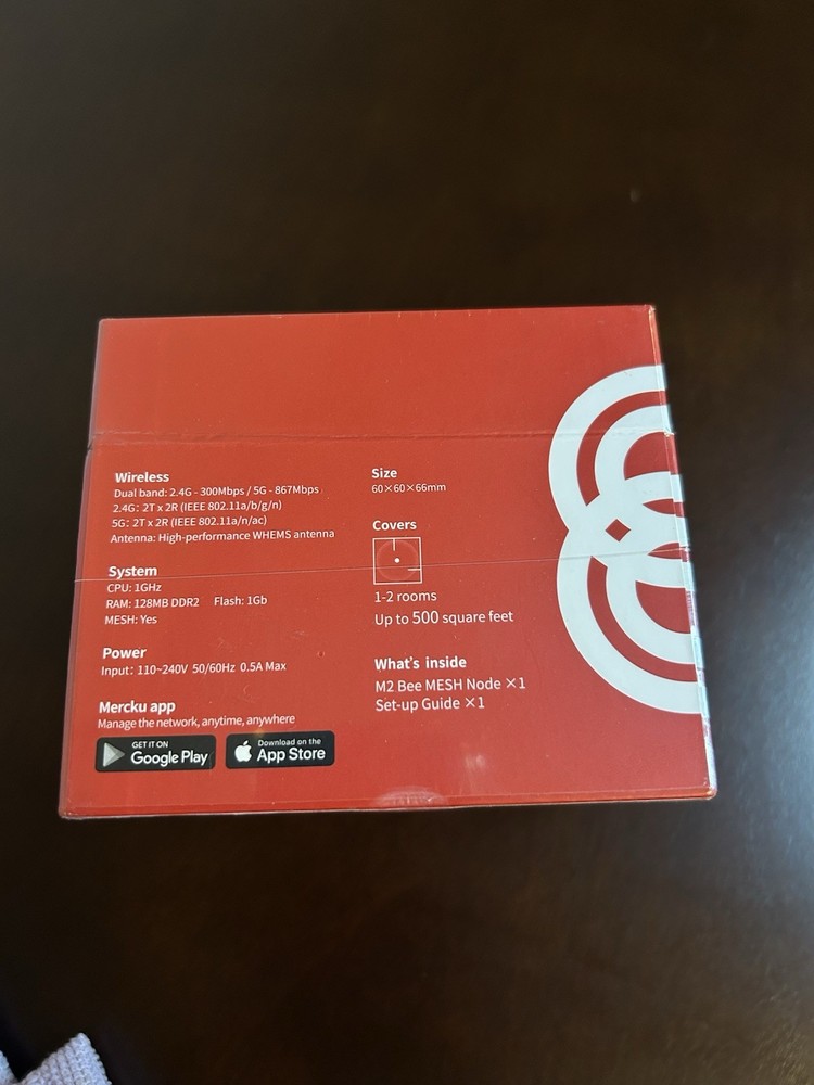 Mercku M2 Bee - Mesh WiFi Node Wireless Network Extender WiFi