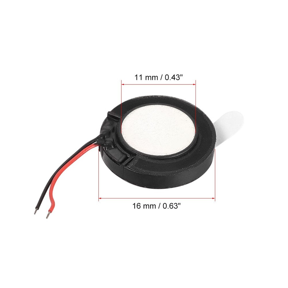 2Pack 1W 8 Ohm 16mm Dia Speaker with Wire for Electronic Projects