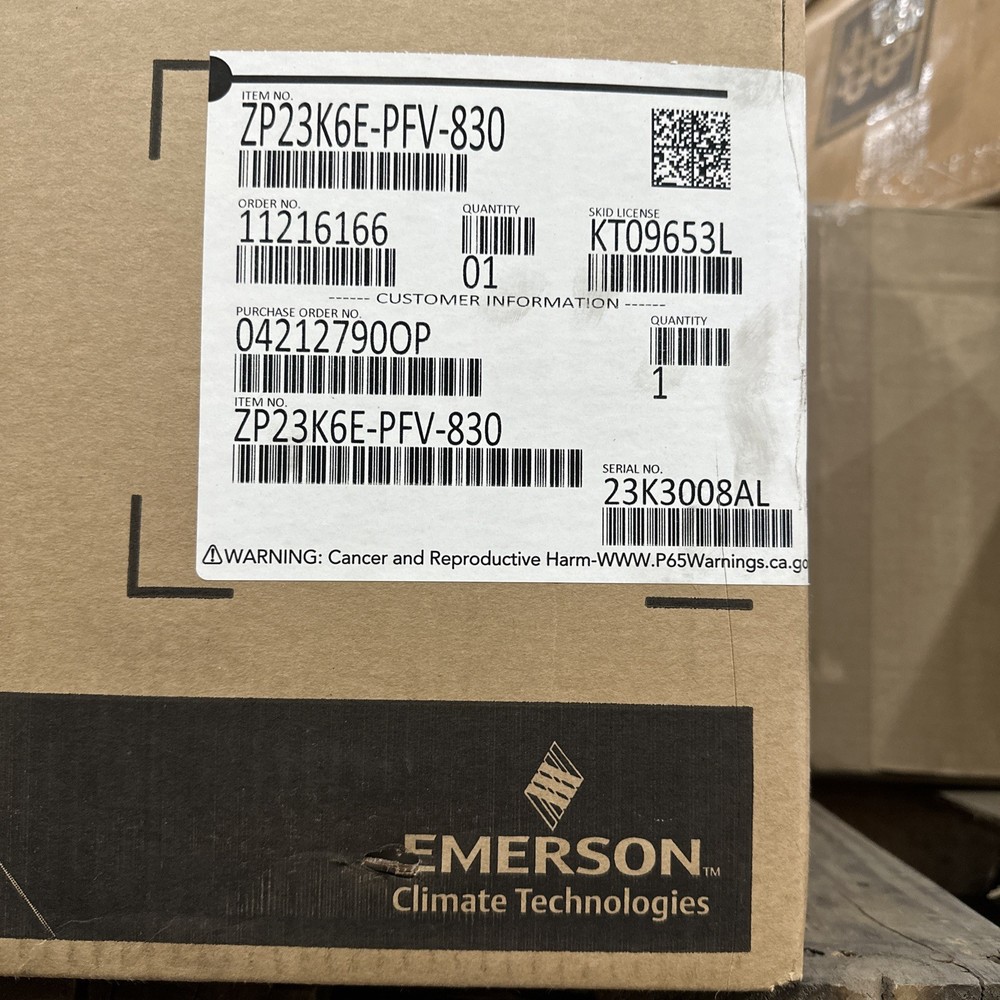 *Copeland Scroll Compressor ZP23K6E-PFV-830