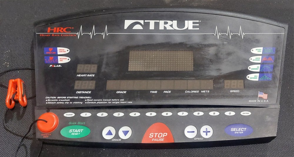 True Treadmill Upper Display Keypad With Electronics MN# 550ZTX-HRC See Pics