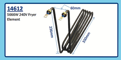 5666W 240V FRYER ELEMENT 14612