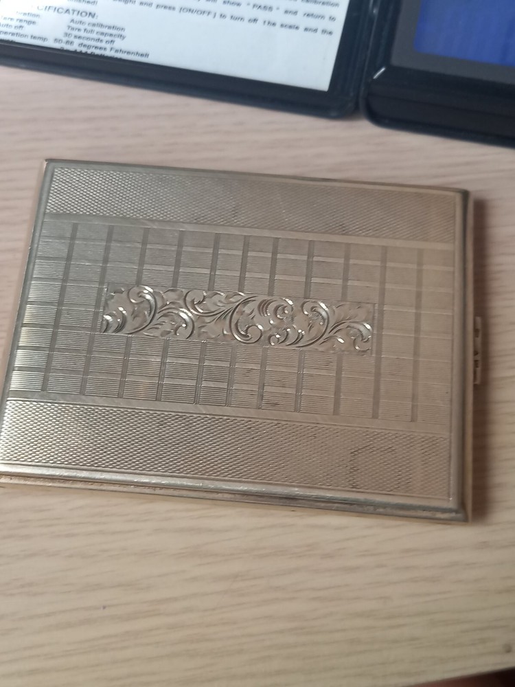 vintage cigarette case. 900 silver.