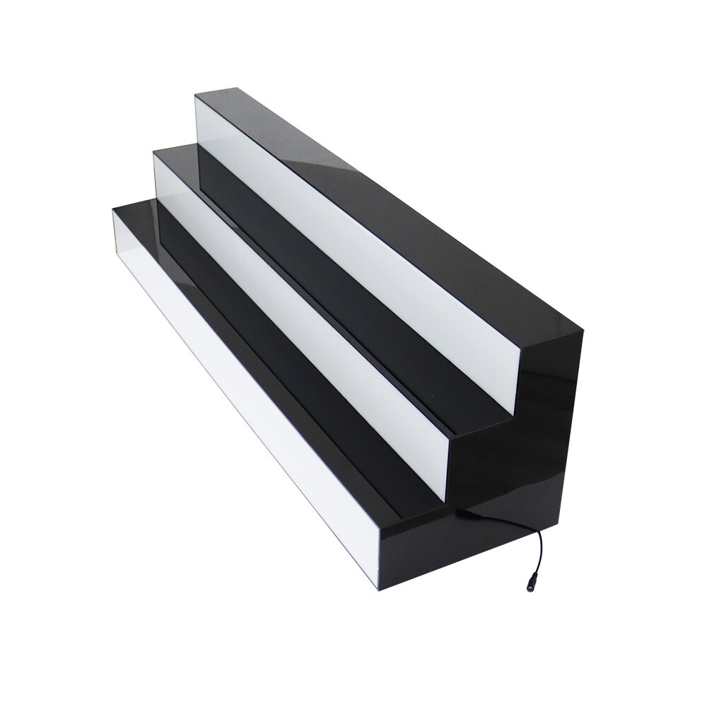 47" LED Lighted Glowing Liquor Bottle Display Shelf 3 Step Bottle Display Device
