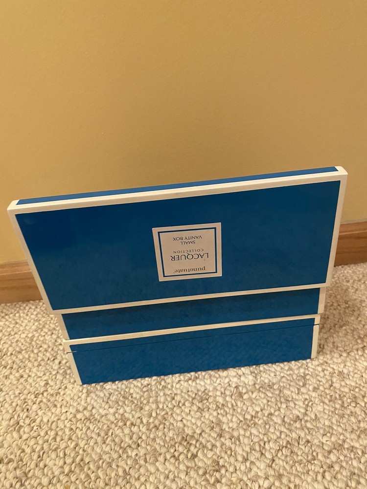 LACQUER Small Vanity Box Blue&white