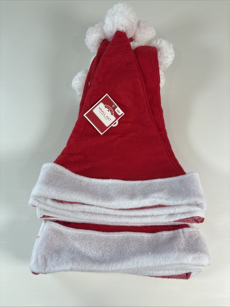 10 Holiday Time Santa Hat Size Small