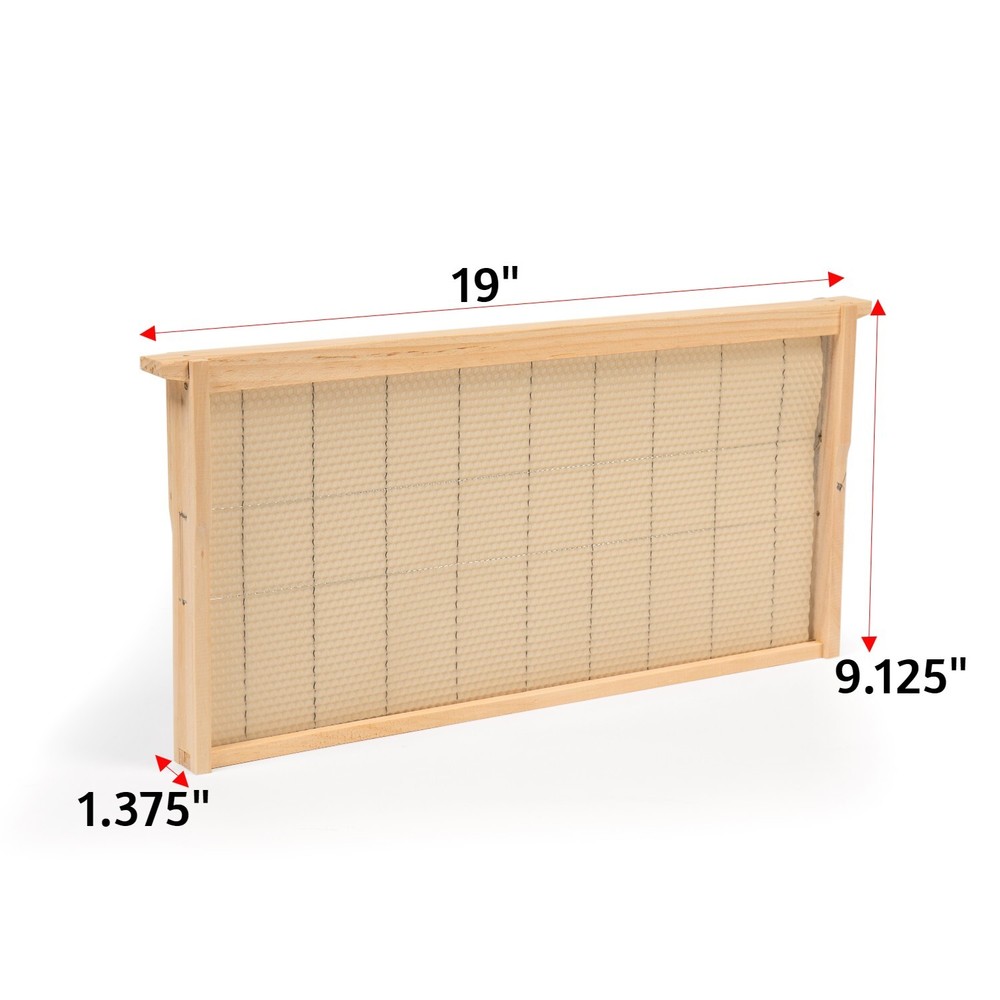 Beekeeping Beehive Frame, Wired Beeswax Foundation, Deep Assembled Amish Made