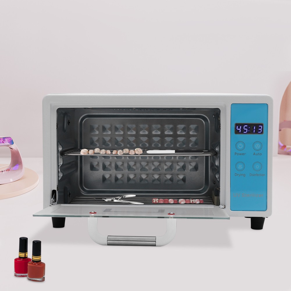 Multi-Functional Drying Box Nail Cleaner Box Tabletop Nail Tool Sterilizer 160W