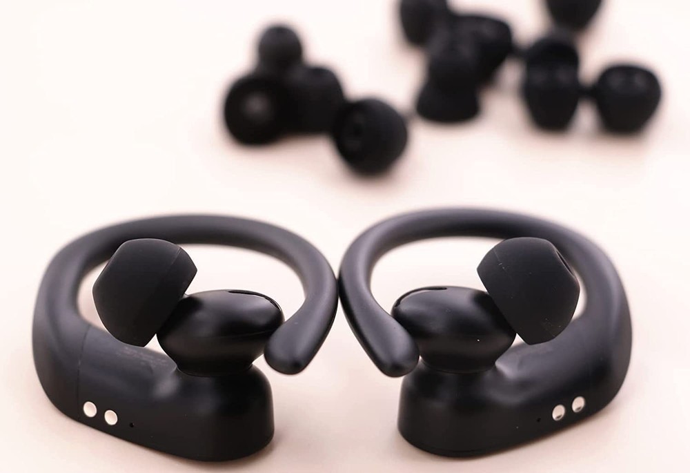 JNSA Replacement Ear Tips Eartips Plug Cap Compatible 4 Size, Black
