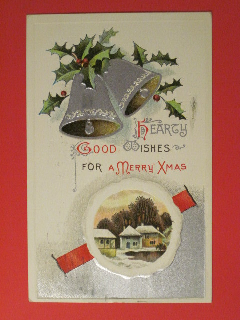 1909 Embossed Christmas Postcard -