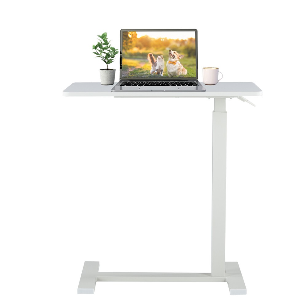 Adjustable Overbed Mobile Standing Desk Table with Wheel Rolling Bedside Table
