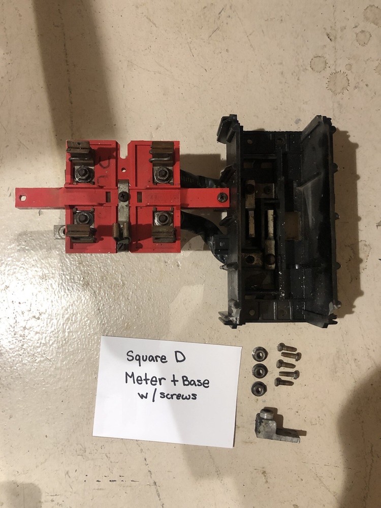 Square D Meter And Base With Bolts