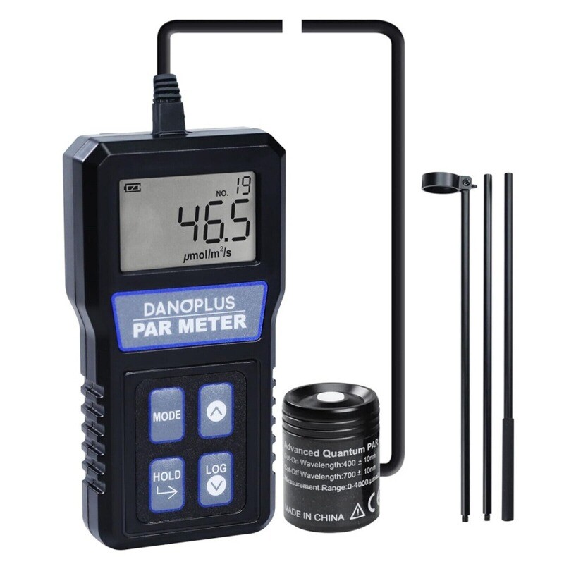 PAR Meter Waterproof IP68 Quantum Sensor PPFD Meter Data Logger for Reef Tank US