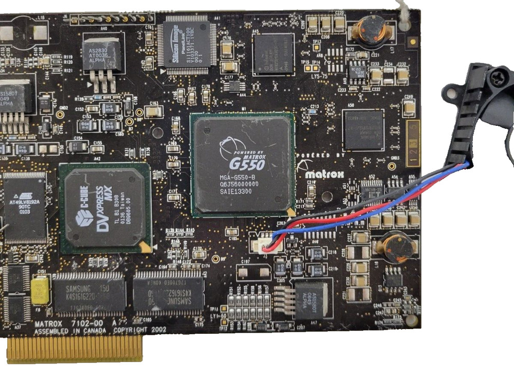 Matrox 7102-00 Controller Board Fan Module Editing Assembly