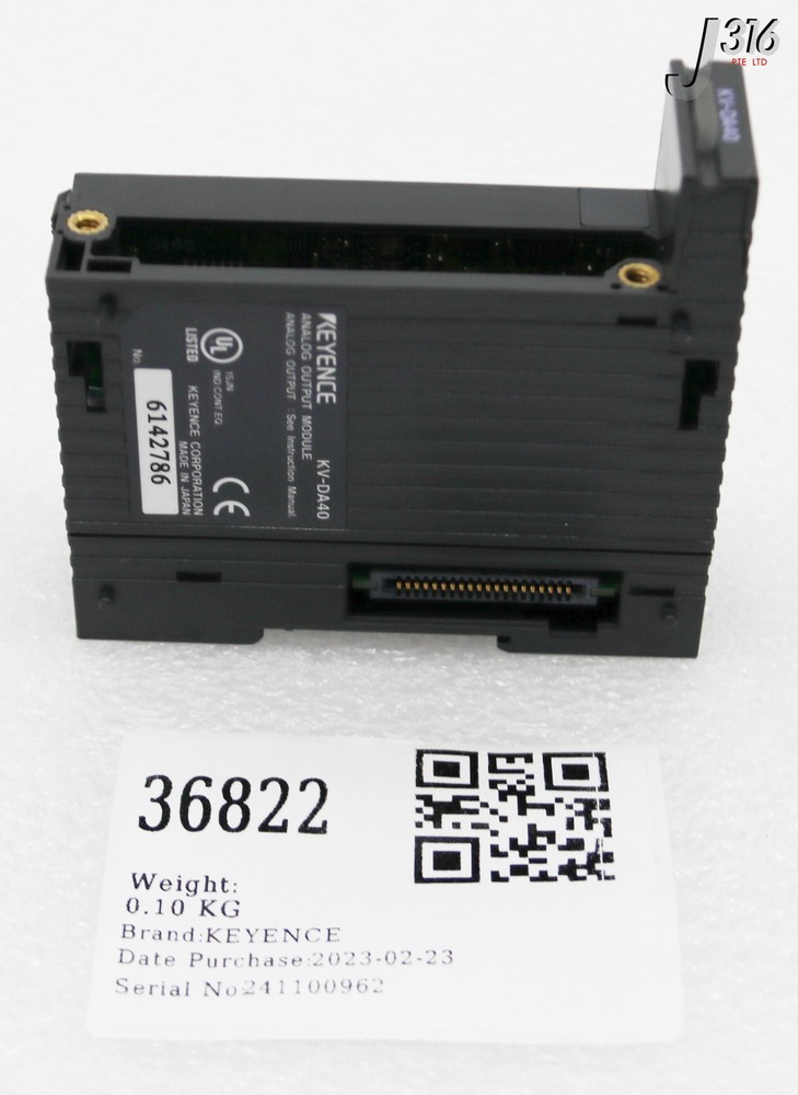 36822 KEYENCE D/A CONVERSION UNIT, 4 ANALOG OUTPUT CHANNELS KV-DA40