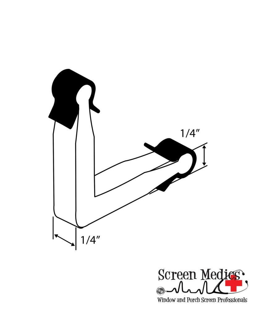 Self-Locking Internal Screen Frame Corners - 24 Pack