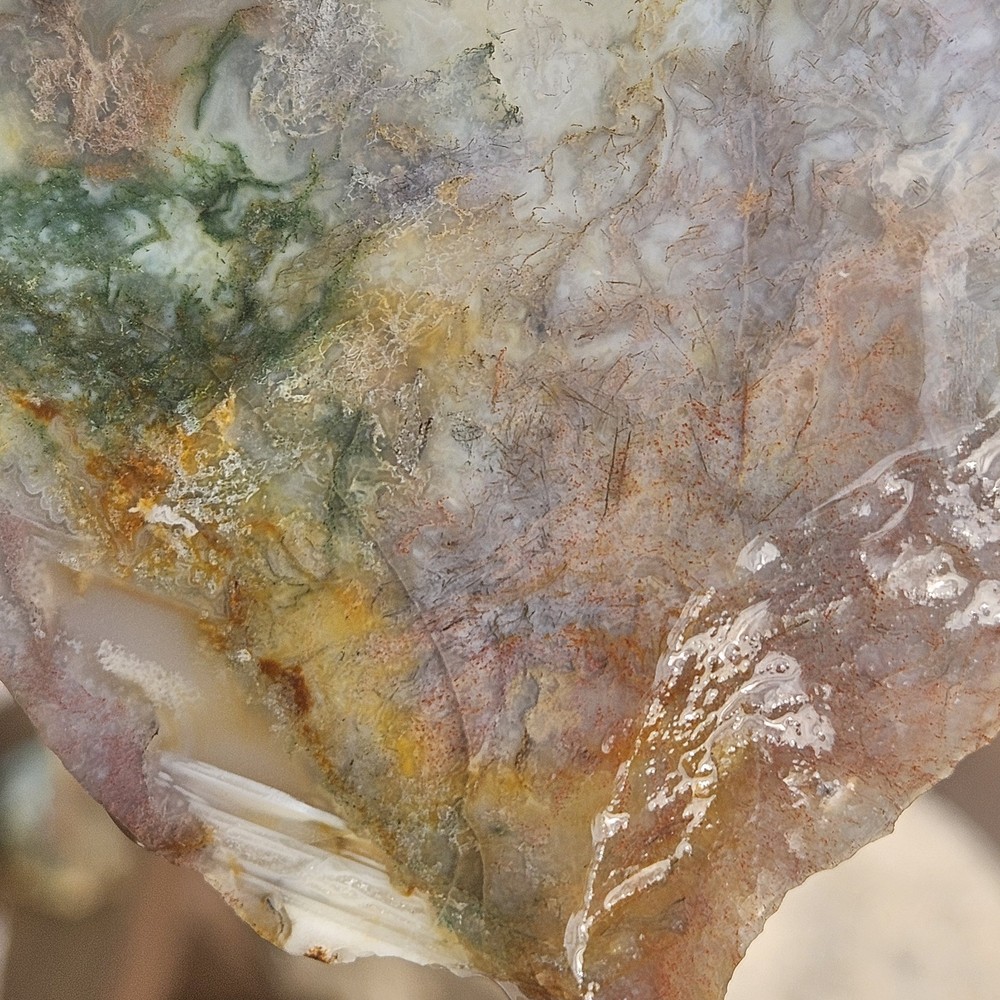 Moss Agate Lapidary Slab 141 Grams